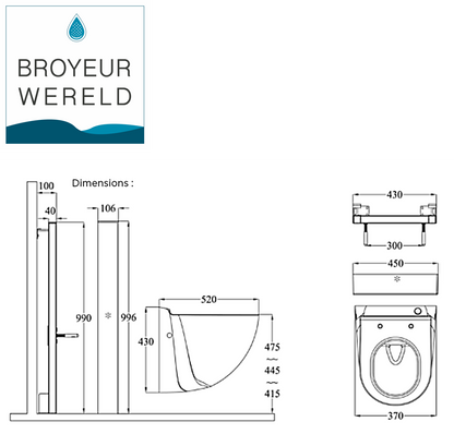 WC broyeur Sani-Wand Plus